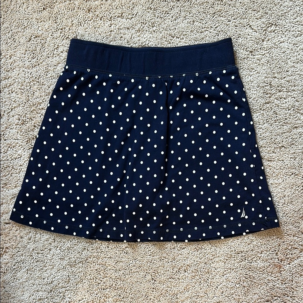 Nautica Navy Polka Dot Skirt for Kids